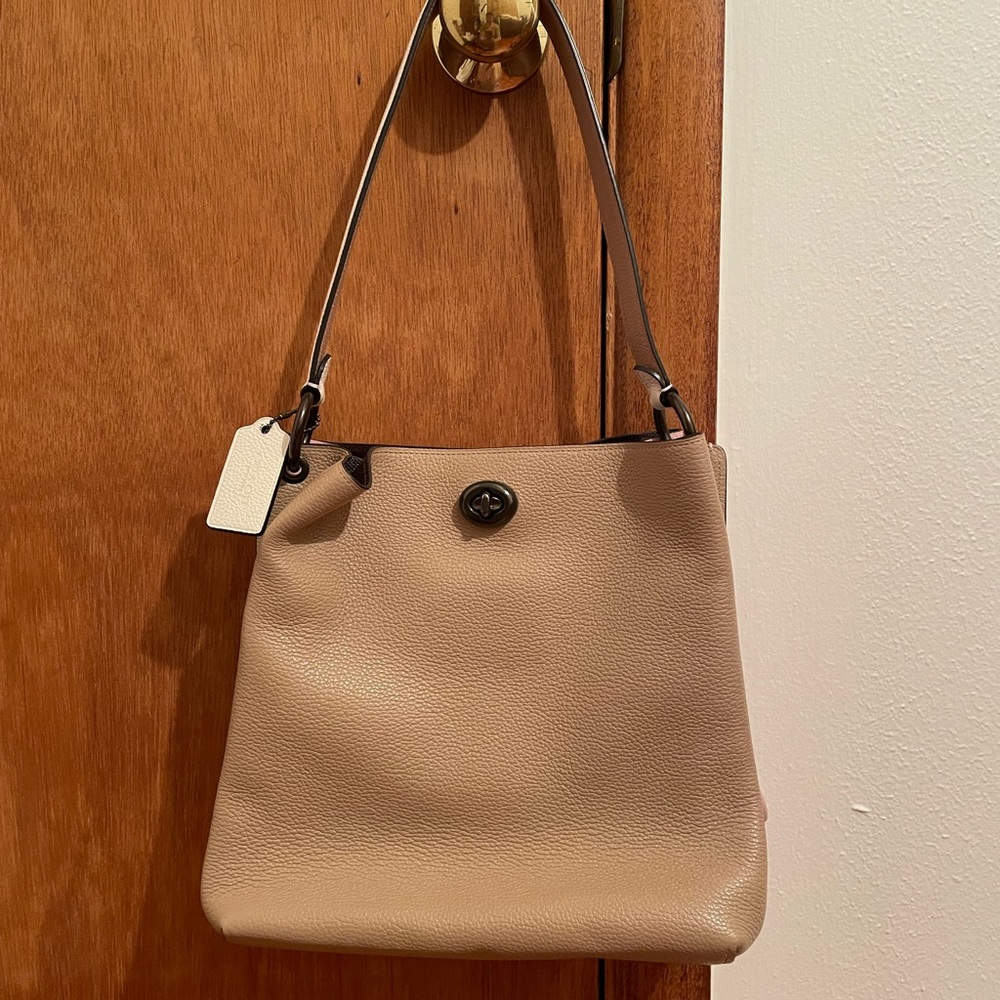 Coach Mollie Bucket Bag Pink and Taupe